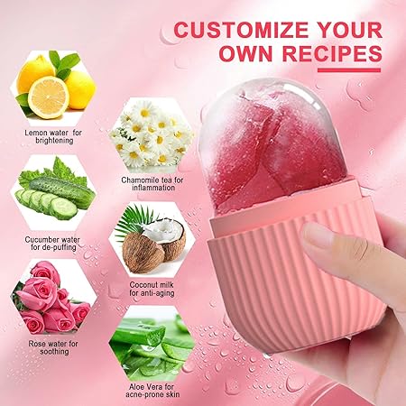 Reusable Facial Ice Roller for Face | Enhance Skin Glow Shrink &Tighten Pores
