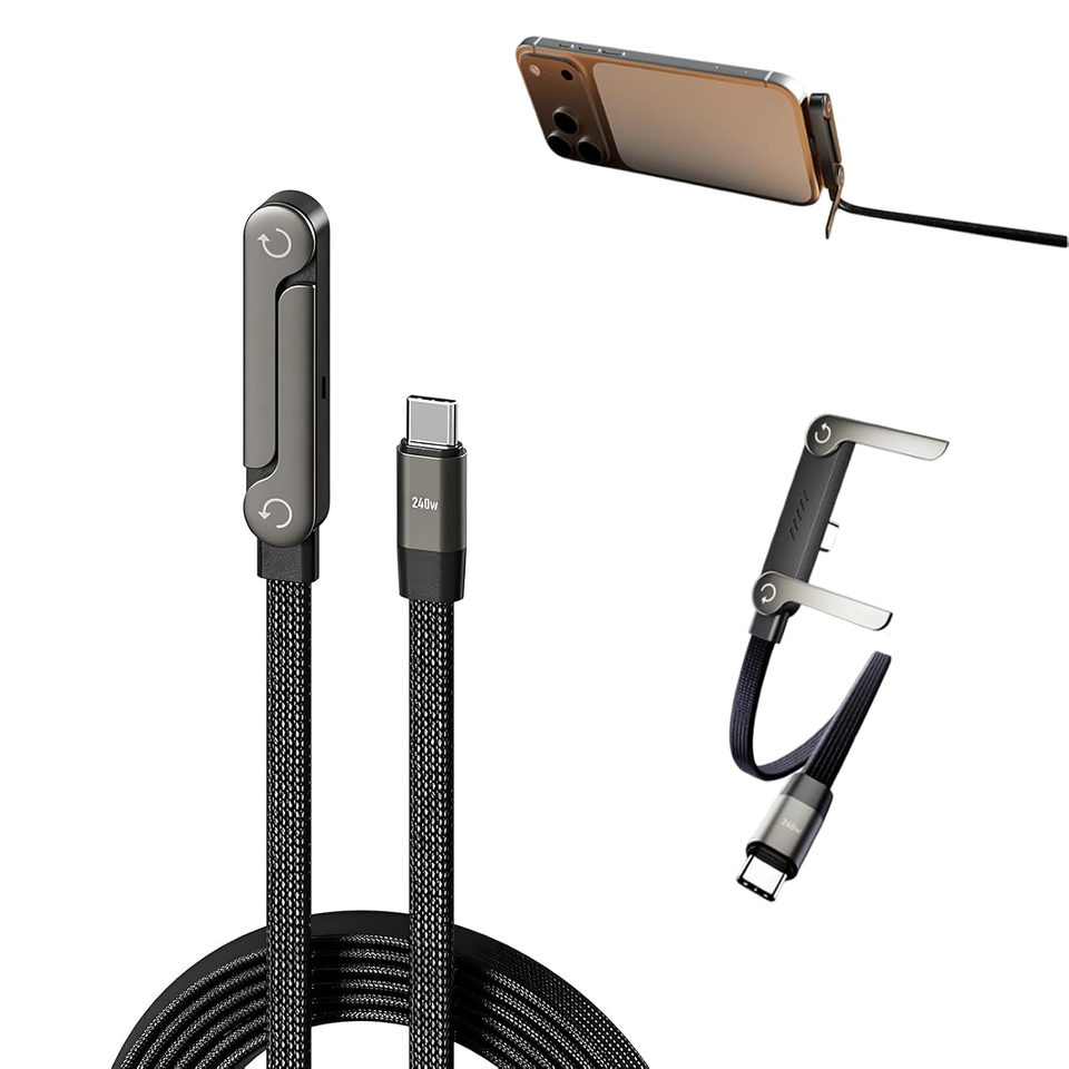 2-in-1 Invisible Stand Charging Cable