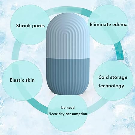 Reusable Facial Ice Roller for Face | Enhance Skin Glow Shrink &Tighten Pores